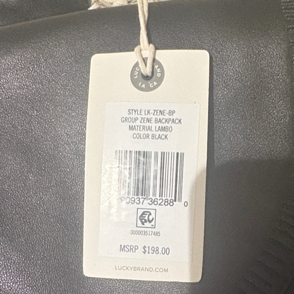 Lucky Brand Black Leather Backpack - Picture 2 of 2